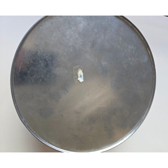 Vintage 1963 Fannie May Christmas Cookie Tin With Poinsettia & Candle Design 6" - Picture 5 of 8